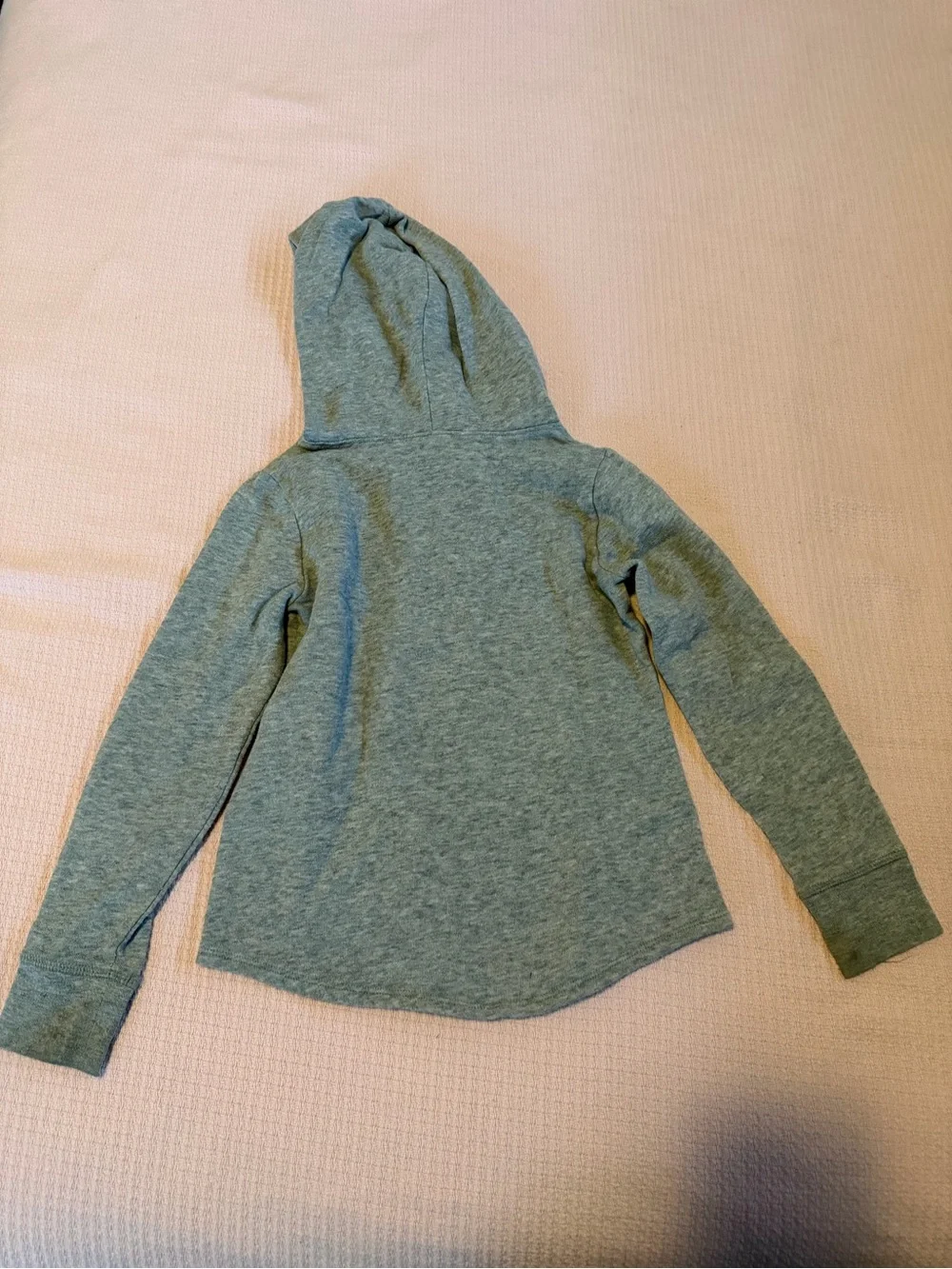 Justice Heather Gray Pullover Hoodie with White Glitter Accent
